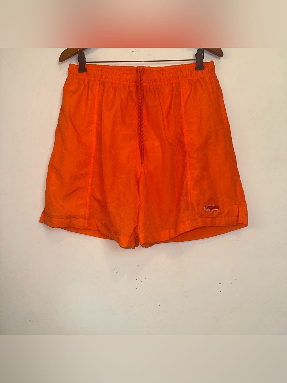 Vintage Laguna Swim Trunks Mens SZ Large 36-38 Shorts Bathing Suit Orange Beach